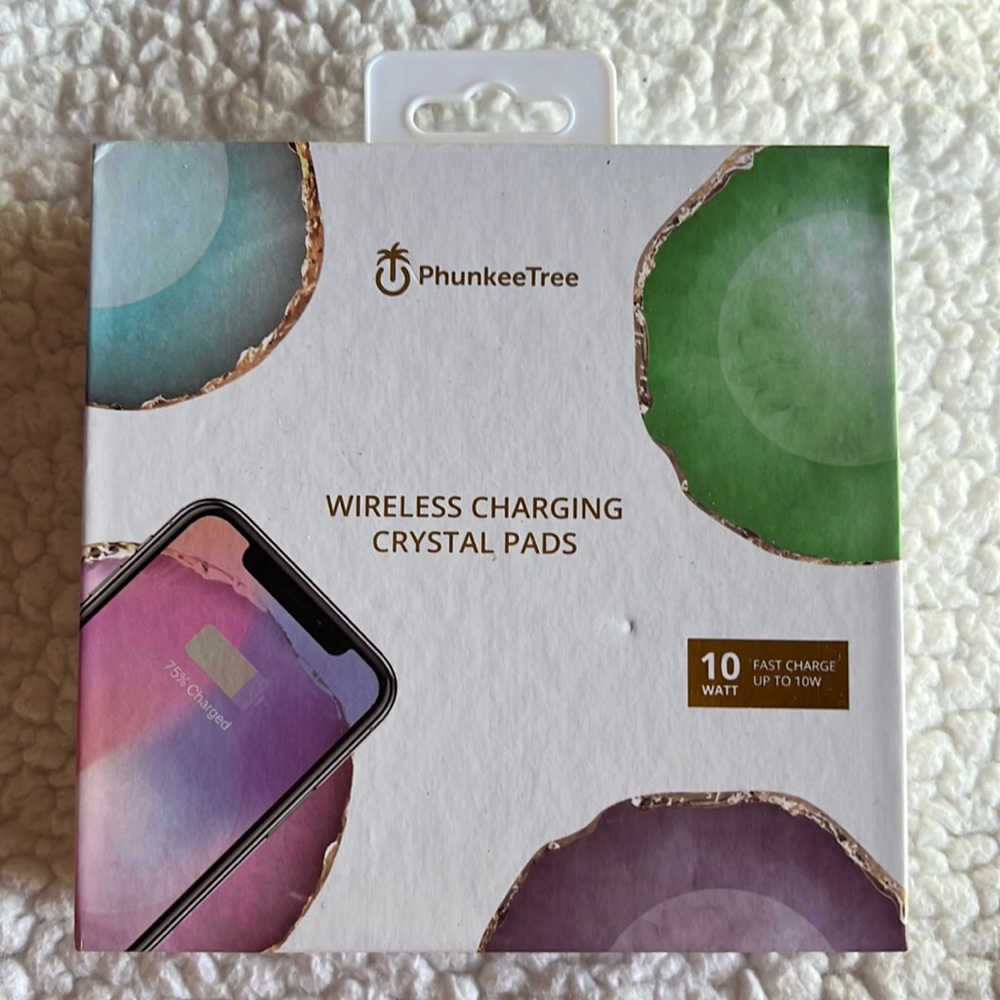 PhunkeeTree Wireless Charging Crystal Pads: Pink